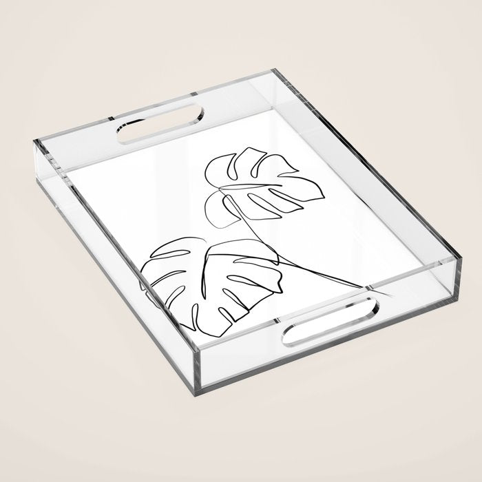 Monstera minimal Acrylic Tray Gallery Image 1