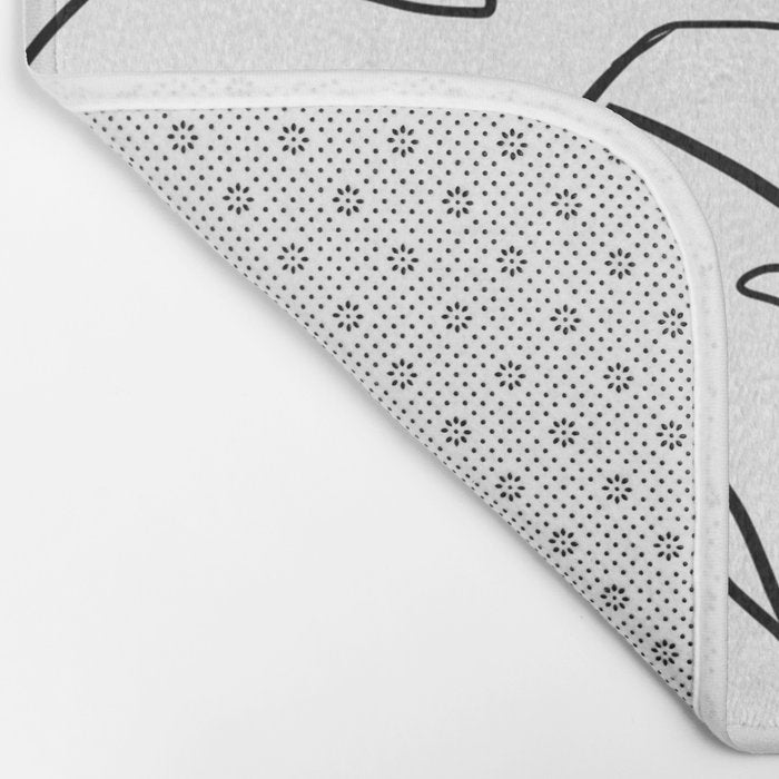 Monstera minimal Bath Mat Gallery Image 2