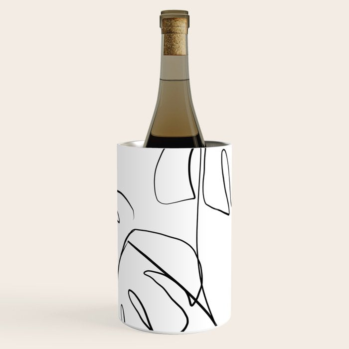 Monstera minimal Wine Chiller Gallery Image 1