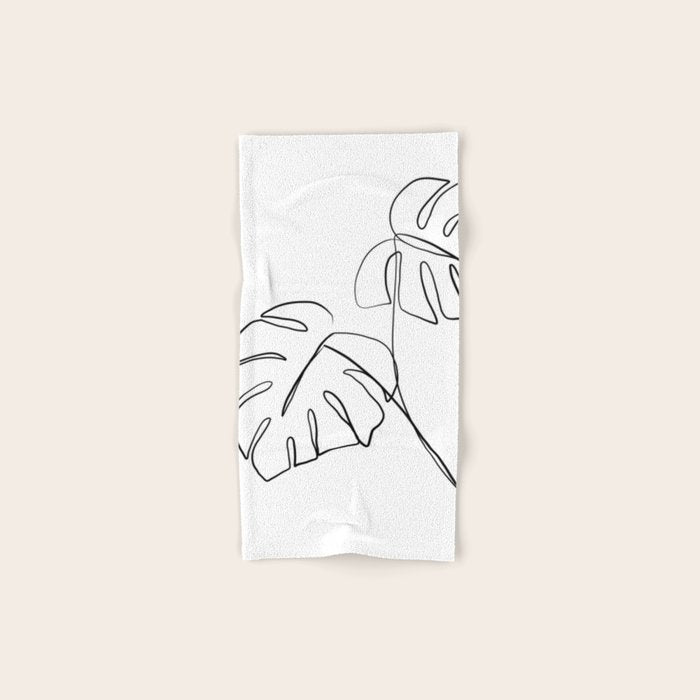 Monstera minimal Towels Gallery Image 1