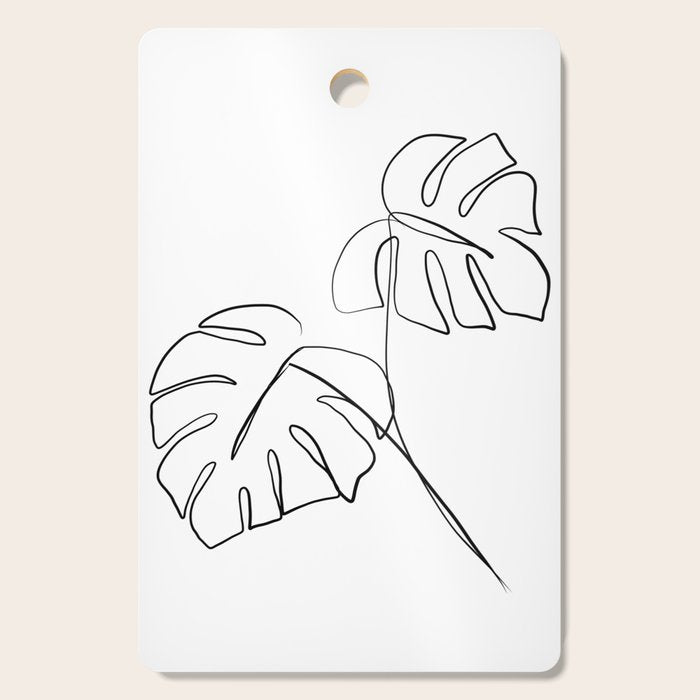 Monstera minimal Cutting Board Gallery Image 1