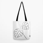 Monstera minimal Tote Bag Gallery Image 2