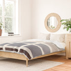 Grey Taupe Watercolor Gouache Geometric Square Matrix Pattern Duvet Cover Gallery Image 2