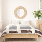 Grey Taupe Watercolor Gouache Geometric Square Matrix Pattern Duvet Cover Gallery Image 3