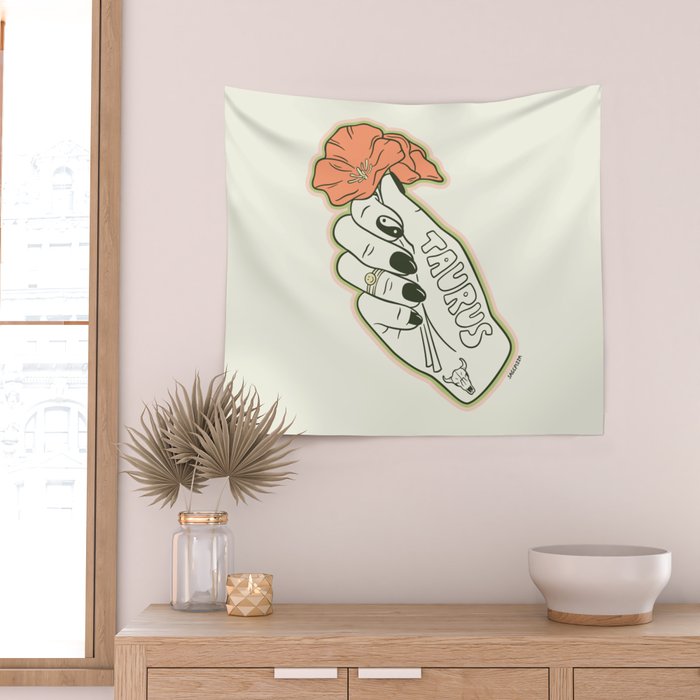 TAURUS IN NATURE Wall Tapestry Gallery Image 2