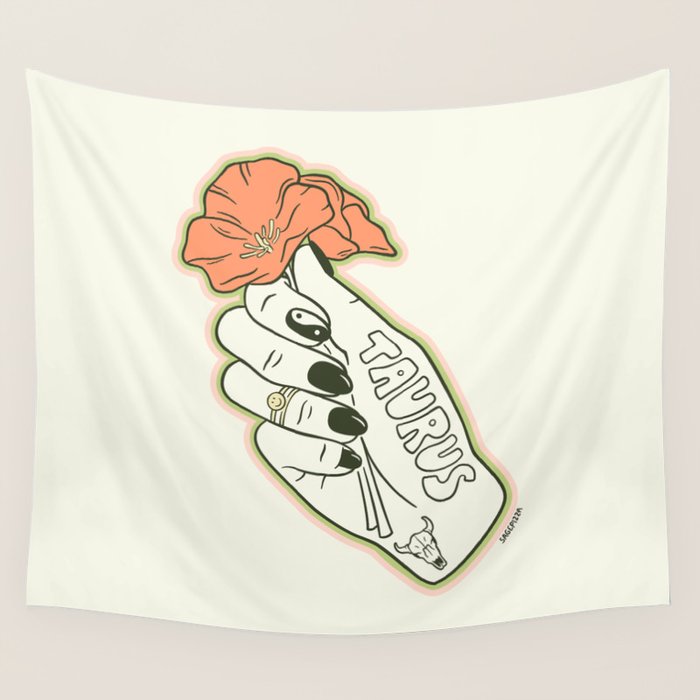 TAURUS IN NATURE Wall Tapestry Gallery Image 4