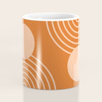 Mid Century Modern Geometric 194 in Orange Shades Coffee Mug Gallery Image 4