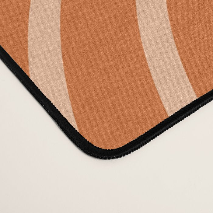 Mid Century Modern Geometric 194 in Orange Shades Desk Mat Gallery Image 4