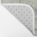Vintage Sage Floral Bath Mat Gallery Image 2