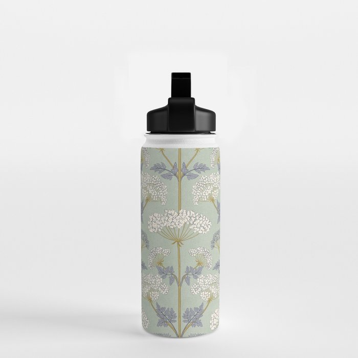 Vintage Sage Floral Water Bottle Gallery Image 2