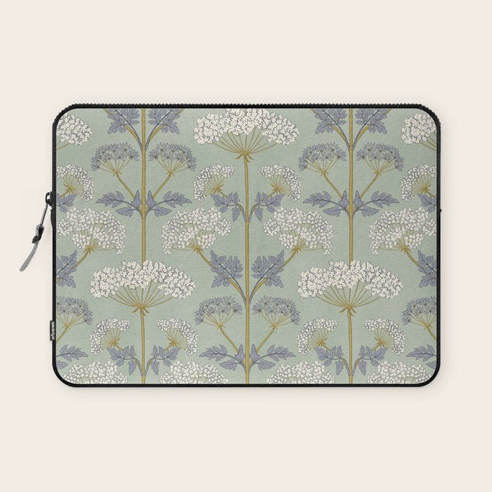 Vintage Sage Floral Laptop Sleeve Gallery Image 1