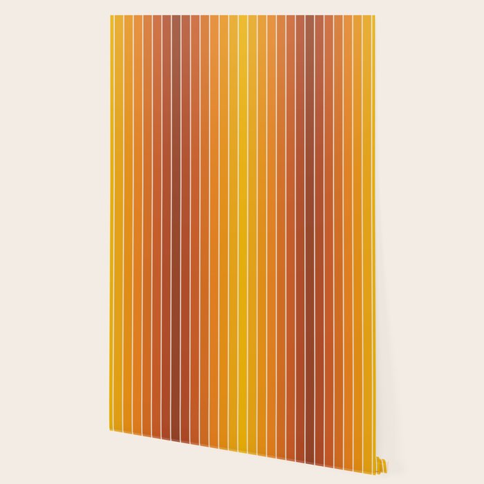 Gradient Arch IX Retro Orange Mid Century Modern Rainbow Wallpaper Gallery Image 2