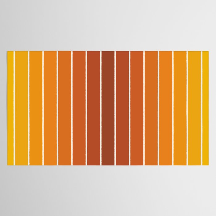 Gradient Arch IX Retro Orange Mid Century Modern Rainbow Tablecloth Gallery Image 2