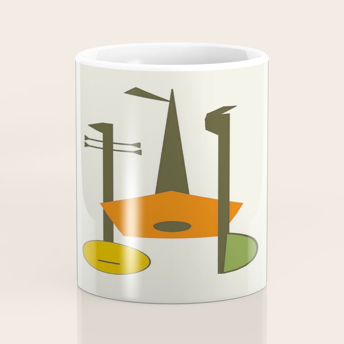 Mid-Century Modern Art Musical Strings Coffee Mug Gallery Image 4