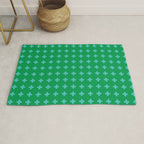 Swiss Cross Symbol in Blue & Green Rug Gallery Image 1