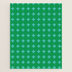 Swiss Cross Symbol in Blue & Green Jigsaw Puzzle Gallery Image 1