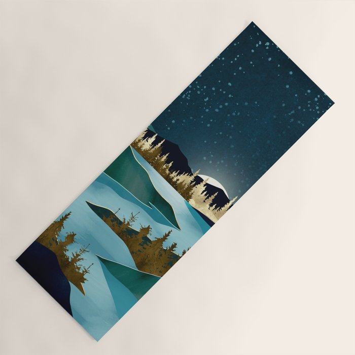 Autumn River Night Yoga Mat Gallery Image 1