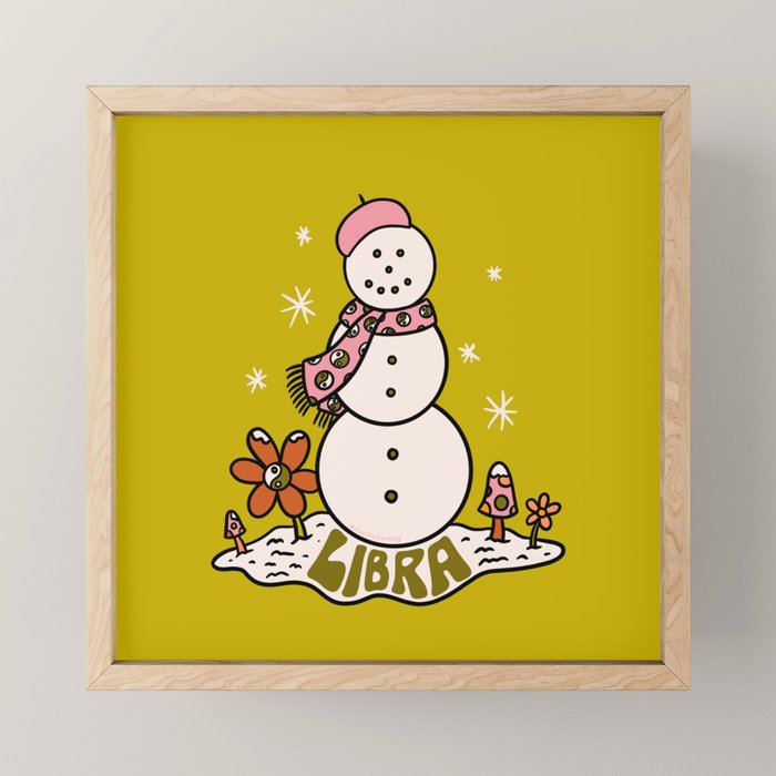 Libra Snowman Mini Art Print Gallery Image 1