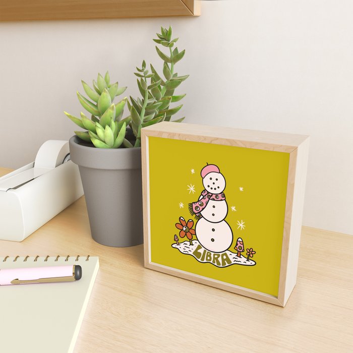 Libra Snowman Mini Art Print Gallery Image 2