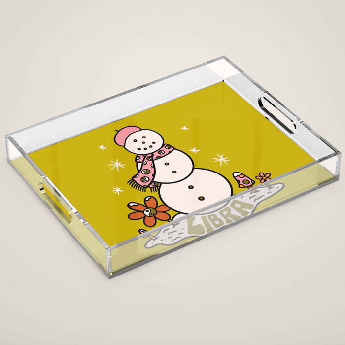 Libra Snowman Acrylic Tray Gallery Image 1