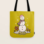 Libra Snowman Tote Bag Gallery Image 1