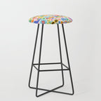 Playful Meadow Cute Animals with Motivational Affirmations - Bright Rainbow Stool Gallery Image 1