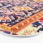 Antique Shirvan Rug With Abstract Peacock Print Bath Mat Gallery Image 3