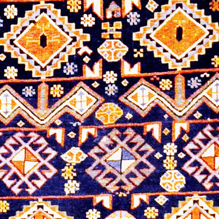 Antique Shirvan Rug With Abstract Peacock Print Coffee Mug Gallery Image 2