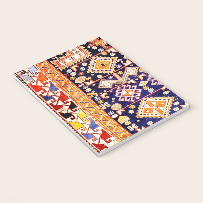 Antique Shirvan Rug With Abstract Peacock Print Notebook Gallery Image 3