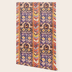 Antique Shirvan Rug With Abstract Peacock Print Wallpaper Gallery Image 2
