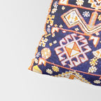 Antique Shirvan Rug With Abstract Peacock Print Pillow Sham Gallery Image 4