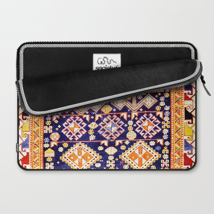 Antique Shirvan Rug With Abstract Peacock Print Laptop Sleeve Gallery Image 2