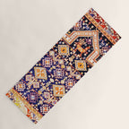 Antique Shirvan Rug With Abstract Peacock Print Yoga Mat Gallery Image 1