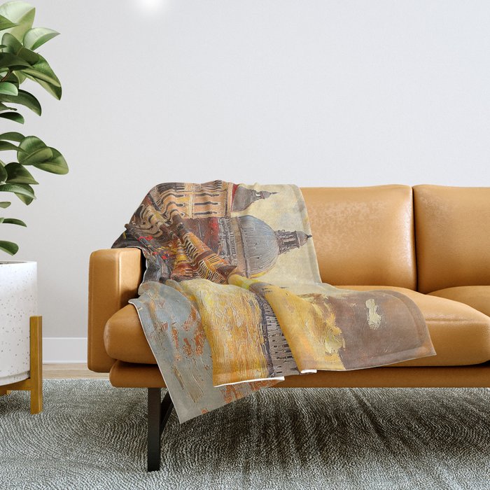 Reflections of a Venetian Dusk Throw Blanket Gallery Image 1