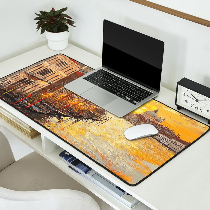 Reflections of a Venetian Dusk Desk Mat Gallery Image 2