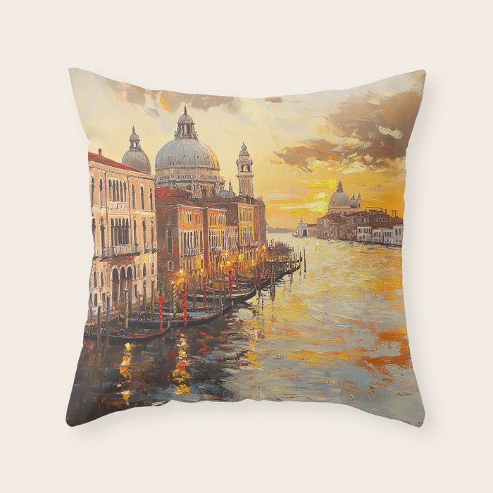 Reflections of a Venetian Dusk Throw Pillow Gallery Image 6