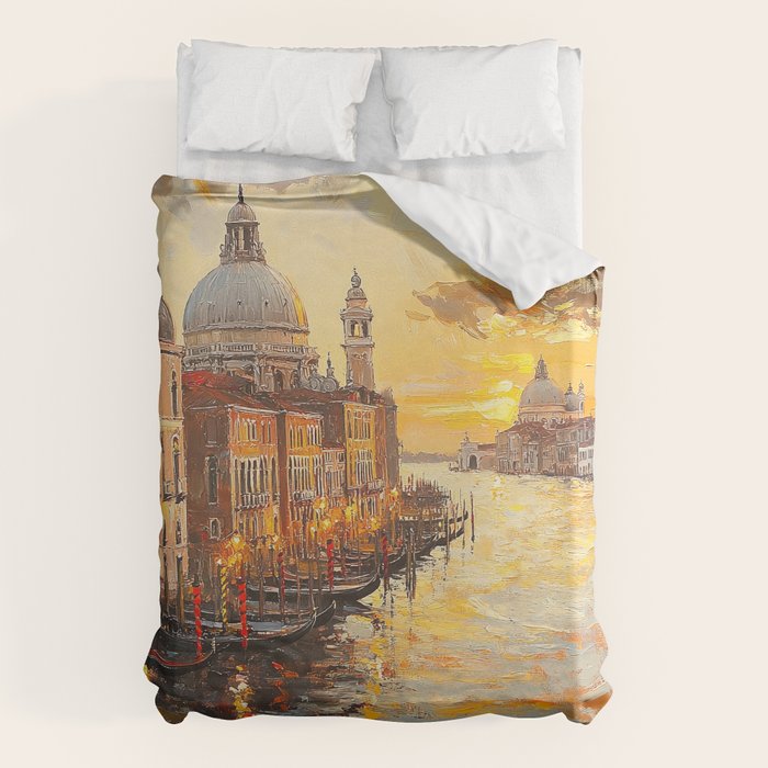 Reflections of a Venetian Dusk Duvet Cover Gallery Image 1