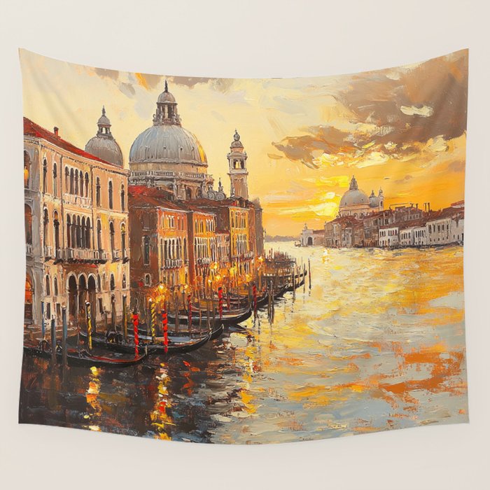 Reflections of a Venetian Dusk Wall Tapestry Gallery Image 4