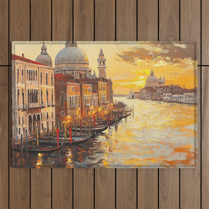 Reflections of a Venetian Dusk Outdoor Rug Gallery Image 1