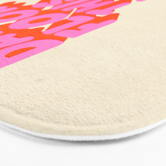DANCE FLOOR THIS WAY - PINK TYPOGRAPHY Bath Mat Gallery Image 3