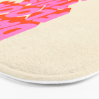 DANCE FLOOR THIS WAY - PINK TYPOGRAPHY Bath Mat Gallery Image 3