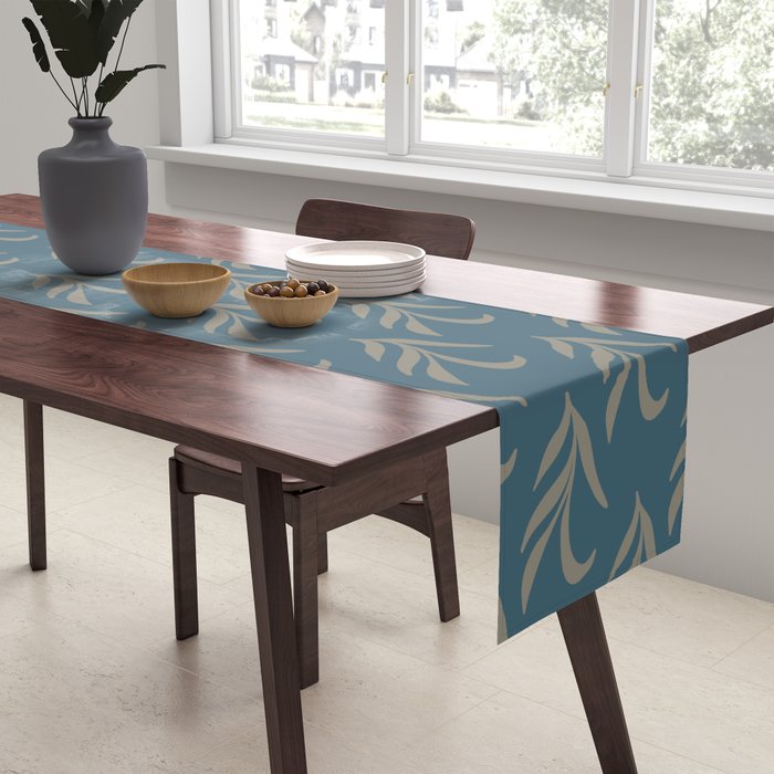 Elegant Leafy Branches Table Runner Gallery Image 2