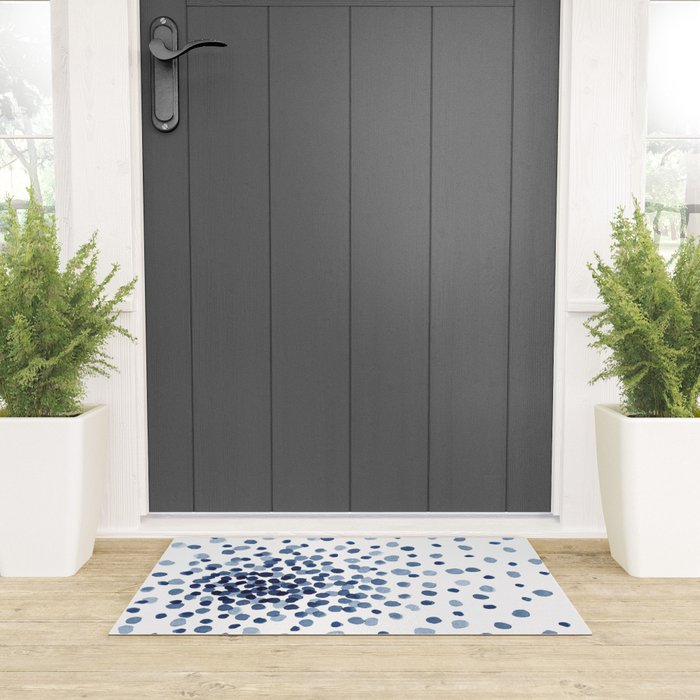 Explosion of Blue Confetti Welcome Mat Gallery Image 3