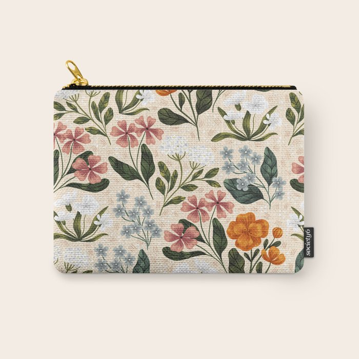 Wild Flowers ~ vol2.  vintage inspired botanical Carry All Pouch Gallery Image 1