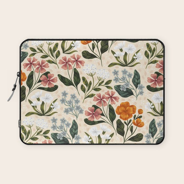 Wild Flowers ~ vol2.  vintage inspired botanical Laptop Sleeve Gallery Image 1