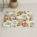 Wild Flowers ~ vol2.  vintage inspired botanical Rug Gallery Image 1