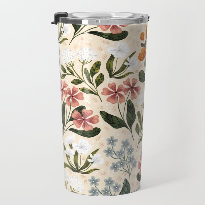 Wild Flowers ~ vol2.  vintage inspired botanical Travel Mug Gallery Image 3