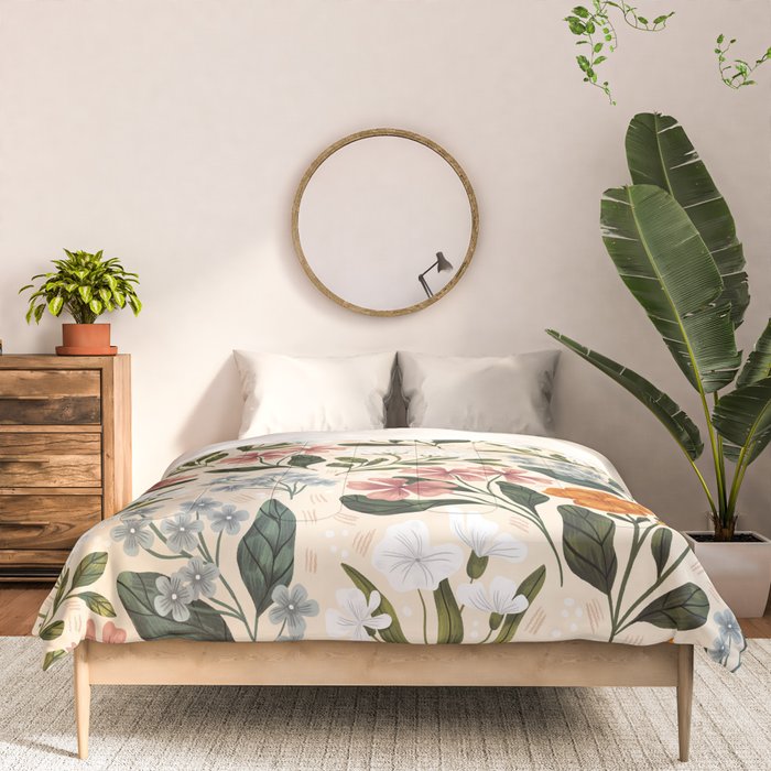Wild Flowers ~ vol2.  vintage inspired botanical Comforter Gallery Image 3