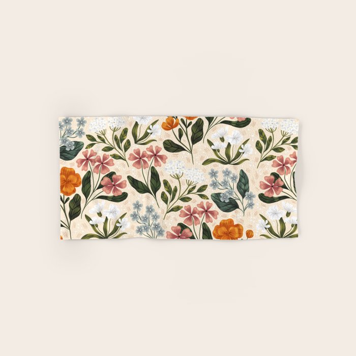 Wild Flowers ~ vol2.  vintage inspired botanical Bath Towel Gallery Image 1