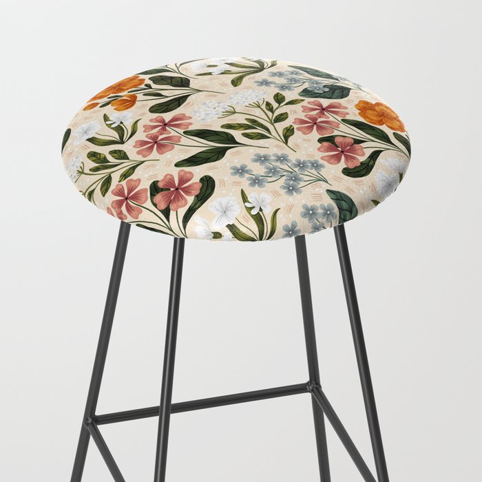 Wild Flowers ~ vol2.  vintage inspired botanical Stool Gallery Image 2